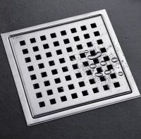 15x15cm Simple Grid Floor drain Stainless Steel Large Flow Drainer Square Shower Drain Waste Grate With Hair Strainer