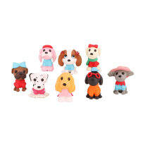 Microgood 8Pcs Mini Dog รุ่นจำลอง Vivid Expression อุปกรณ์ตกแต่งเค้กตกแต่ง Miniature Dog รุ่น Combo สำหรับเด็ก Tiny Dog Figures