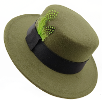 Military Green Fedora Classic Adjustable Fedora Monochrome Jazz Hat Winter Hat Elastic Black Accessories Кепка Мужская