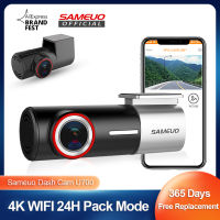 รถ Dvr Dash Cam ด้านหน้าและด้านหลังกล้องบันทึก QHD1944P 4พัน WiFi บันทึกวิดีโอ24H ที่จอดรถ SAMEUO U700รถกล่องดำ Dashcam