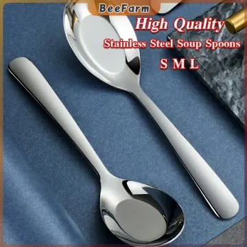 Korean Square Head Soup Spoon Stainless Steel Tableware Teaspoons