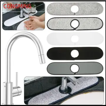 Decor Store Stretchy Absorbent Faucet Mat Fiber Practical Good Absorption Sink  Counter Mat for Home 