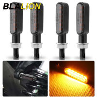 BLALION ไฟสัญญาณไฟเลี้ยวรถจักรยานยนต์ 12V Led ตัวบ่งชี้ตามลำดับสีเหลือง + สีขาว