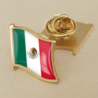 Mexico Mexico National Flag Crystal Resin Drop Badge Brooch Flag Badges of All Countries in the World All-metal Brooch Copper Brooch Collection