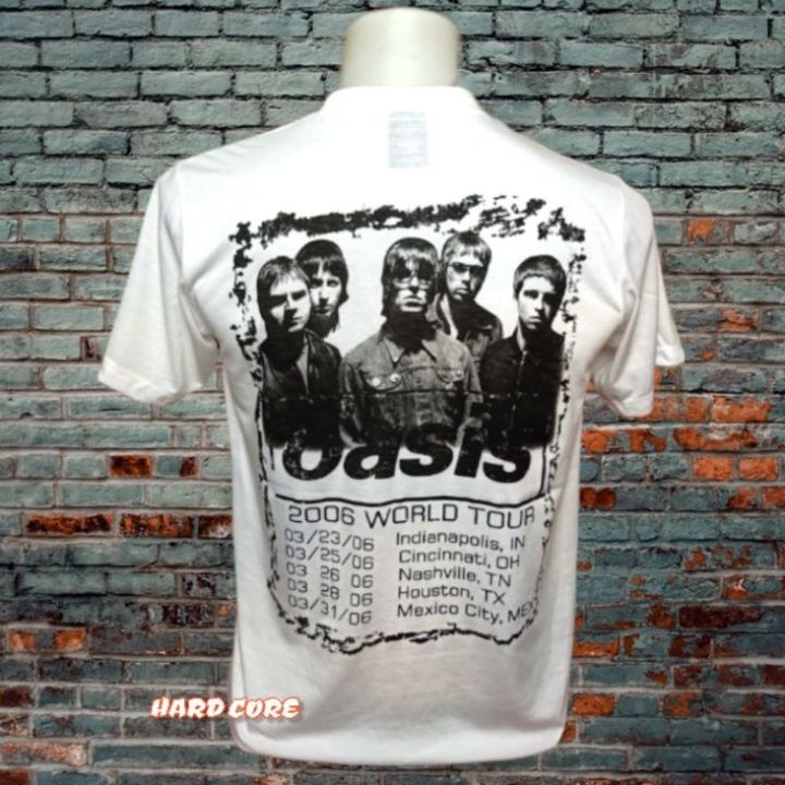 วงร็อค-เสื้อวง-oasis-วงร็อค-ไม่มีตะเข็บข้าง-คอฟิต-ป้ายusa-เสื้อร็อค-เสื้อวินเทจชาย-เสื้อทัวร์-วงดนตรีร็อคต่างประเทศ-เสื้อยืด