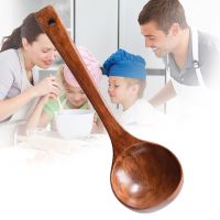 ❐✌ Long Handle Wooden Ladle Soup Porridge Spoon Kitchen Cooking Tableware Tool Spoon Spoon Home Kid Spoon kitchen for Rice Soup