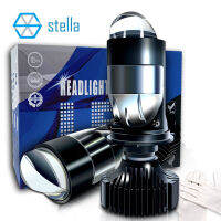 Sla New Auto Lamp Mini LED H4 Bulbs ไฟหน้าสำหรับรถยนต์ High Beam Low Beam Projector Turbo Fan 6000K แสงสีขาว