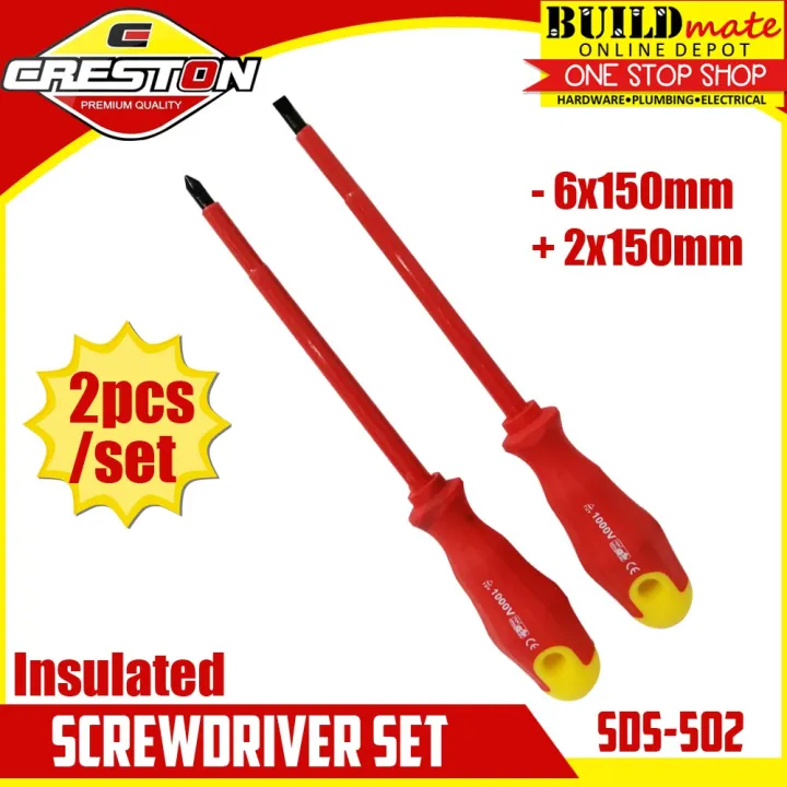 CRESTON Insulated Screwdriver 2PCS/SET SDS502 Lazada PH