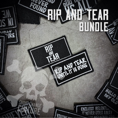 ตัวรีดติดเสื้อ ตัวรีดลายปัก Rip and Tear (Until It Is Done) Patch Bundle