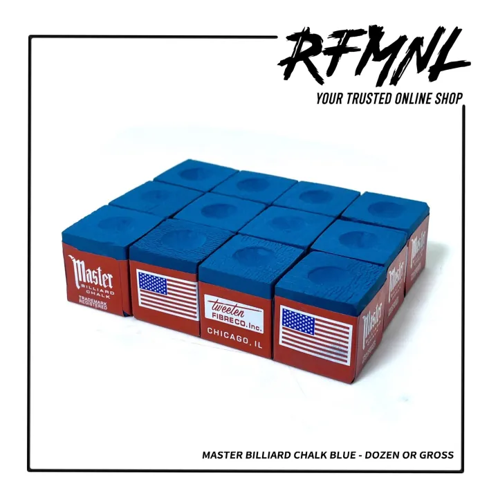 Master Billiard Chalk Blue Dozen or Gross Lazada PH