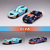 มีล้ออะไหล่ Baju Atasan Terbuka 1:64 GULF ELVA ของเล่นไดโอรามาโมเดลรถยนต์