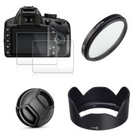 UV Filter เลนส์ Hood Cap 2x Glass Screen Protector สำหรับ Canon EOS M10 M100 M200 M6 RF-S EF-M 15-45มม.R10 R50 R100 18-45มม.