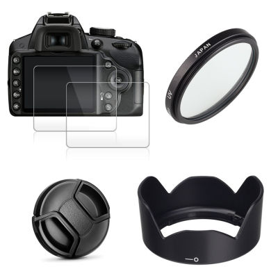 UV FILTER เลนส์ Hood CAP 2x Glass Screen Protector สำหรับ Canon EOS M10 M100 M200 M6 RF-S EF-M 15-45มม.R10 R50 R100 18-45มม.