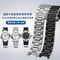 ▩┅ เหมาะสำหรับ Cartier Pasha PASHA series WSPA0013 W31077U2 สายเหล็กหยัก สายนาฬิกาสแตนเลส