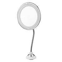 Mirror Makeup Bathroom Magnifying Lights Led Light Suction Tabletop Desk Wall Mounted Travel Lighted Decor Magnification Desktop