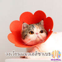 MegaMate คอลล่าแมว ปลอกคอดอกไม้ ปลอกคอกันเลีย คอลล่าสุนัข  Cat coll