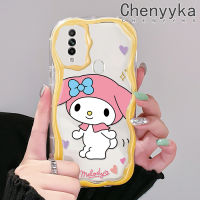 เคส Chenyyka สำหรับ OPPO A31เคส A8 2020ลายการ์ตูนน่ารักสีชมพูเมโลดี้เนื้อครีมลายคลื่นเคสโทรศัพท์โปร่งใสในสต็อกเหมาะสำหรับเด็กผู้ชายและเด็กผู้หญิงเคสซิลิโคนอ่อนชัดเจนกันกระแทก