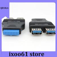 ixoo61 store 1pcs Dual Port USB 3.0 to Motherboard Mainboard Internal 20pin Header Adapter 20-pins to 2 X USB A Female