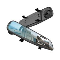 Car Dash Cam DVR Camera Recorder 170° Wide Angle Touch Screen Lens Video Recorder Rearview Mirror Front Driving Recorder