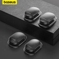 Baseus 4ชิ้นล็อตรถ Hooks ออแกไนเซอร์ที่เก็บของไม้แขวนเสื้อสำหรับสาย USB หูฟังที่เก็บกุญแจรถอุปกรณ์เสริมรถตะขอกาวไม้แขวนเสื้อ