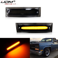 SXN ไฟ LED Ambe 2ชิ้นสำหรับจิมมี่ GMC เบลซเซอร์ Chevy C/k R Pickup ด้านหน้าเครื่องหมายไฟจอดรถเลี้ยวสัญญาณไฟ GM2550115 GM2551107