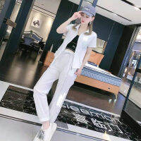 Reflective Stripe Letter Pants High Street 2021 Fall Internet Celebrity