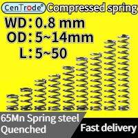 ใหม่ลวดขนาดเส้นผ่าศูนย์กลางด้านนอก0.8มม. เส้นผ่านศูนย์กลาง5-14มม. 10ชิ้นโรเตอร์สปริงรับแรงดันอัดสปริงใหญ่และเล็กสปริงสปริงแก๊สสกรูตะปูและ Fas