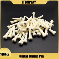 【CW】 100pcs ABS Folk Guitar Bridge Pins Abalone Shell Dot Inlay Pin for Acoustic Replacement Accessories