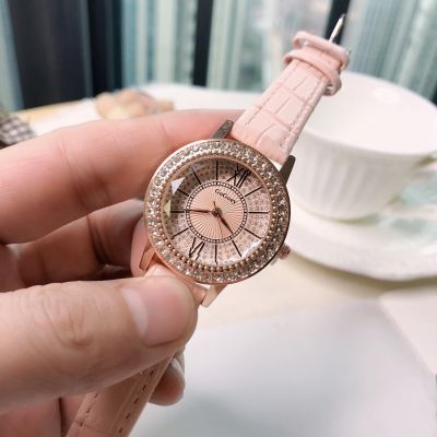 เข็มขัดนาฬิกาผู้หญิงเพชรแบบเต็มใหม่ลำลองนาฬิกาควอตซ์สไตล์เกาหลี