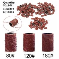 150 pieces 80 120 180 sanding belt sleeve cuffs electric polishing sandpaper rings sand nail art drill file salon skill tool Cleaning Tools