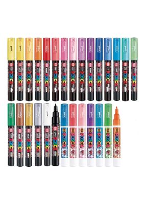 Uni-Posca PC-1M Extra-Fine Tip 0.7mm Bundle Vlue Set Mitsubishi Poster Colour All 28 Colors Marking Pen