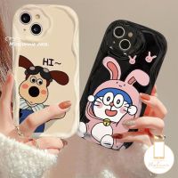 MissConnie เคสนิ่มสำหรับ Oppo A16 A17 A57 A12 A54 A16K A76 A5 A3s A55 A15 A17k A1k A74 A53 A96 A77 A16E A92 A7 A16s A52 A77s น่ารักโดราเอมอนกระต่ายลูกสุนัข A31ขอบโค้งงอ