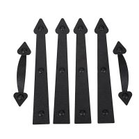 6pcs/set Magnetic Garage Door Handle Black Decorative Hinges Hardware Kit DIY Decor Sets Openers Home Garden Hotel Tool Door Hardware Locks