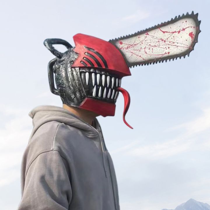 Chainsaw Man Cosplay Latex mask Headgear Rubber Denji Full head