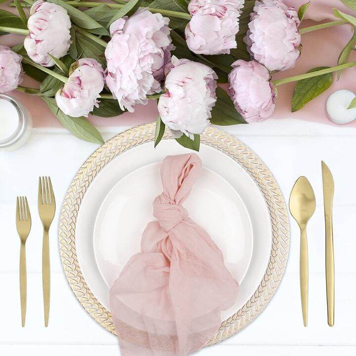 10pcs-table-linen-napkin-wedding-christmas-decoration-mariage-cloth-country-pink-kitchen-cotton-serving-fabric-dinner-tablecloth