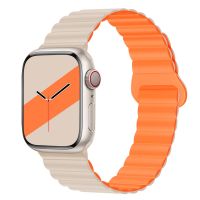 Magnetic strap For Apple watch band 45mm 44mm 49mm 40mm 41mm Silicone watchband Bracelet iWatch serie 3 5 4 SE 6 7 8 ultra 〖WYUE〗