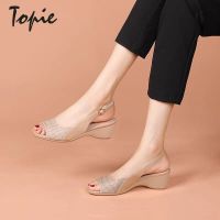 รองเท้าส้นสูง Topie สำหรับรองเท้าแตะสตรี Kasut Wedges Perempวน2023สบายเวดจ์ SP1225