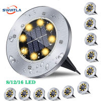 Swiatla Solar Ground Outdoor Light Waterproof for Pathway Garden Path Yard Landscape Garden Fence Disk Lights Luces Para Patio