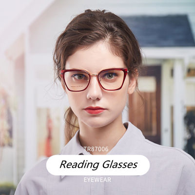 Fashion Vintage Eyeglasses Frame Anti Blue Light Lady Prescription Hyperopia Plus 0 +6.0 Trendy Flower Cat Eye Reading Glasses