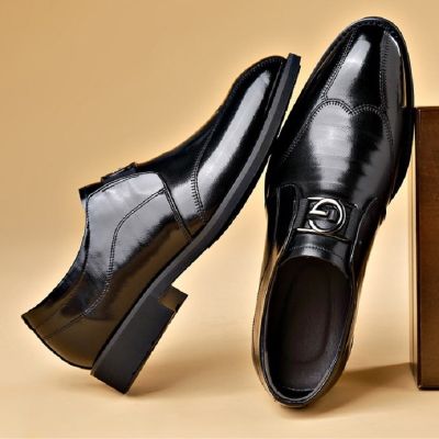 รองเท้าหนัง Casual Leather สำหรับบุรุษรองเท้าหนังสุภาพบุรุษหัวแหลมเรียบสำหรับรองเท้าหนังของผู้ชายสวมใส่สบายกันลื่นสำหรับฤดูร้อน
