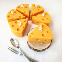 【CW】Cheese Aromatpy Candles Handmade Cake Aromatpy Wedding Candles Home Decoration Fragrance Candles Ins Shooting Props