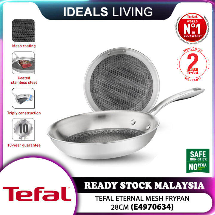 Tefal Eternal Stainless Steel 28cm Frypan (E4970634) Lazada
