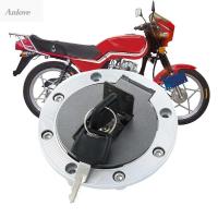 ANLOVE เหล็กสแตนเลสสำหรับคุณภาพสูง YZF 600 750 XJR400 XJR1200ฝาปิดถังน้ำมันถังแก๊สรถจักรยานยนต์ฝาปิดถังน้ำมันมอเตอร์ไซด์มี2ปุ่ม