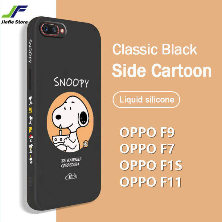 jiefie-เคสโทรศัพท์นักบินอวกาศการ์ตูนสำหรับ-oppo-f9-f7-f1s-f11-a83หมีน่ารักสนูปี้ฝาหลังกันแดดป้องกันปลอกซิลิโคนรูปสี่เหลี่ยม