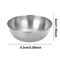 6 Pcs Stainless Steel Sauce Dishes, Round Seasoning Dishes Sushi Dipping Bowl, 8.3cm3.26inch Saucers Bowl Mini Appetizer Plates