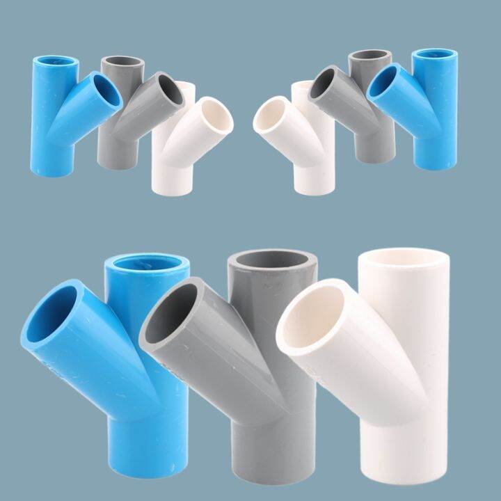[HOT W] 1pc 20/25/32/40/50mm PVC Pipe 3Way Connector Garden Irrigation
