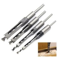 HSS Twist Drill Bits Woodworking Drill Tools Square Hole Drill Bits Wood Mortising Chisel Set Square Hole Extended Saw