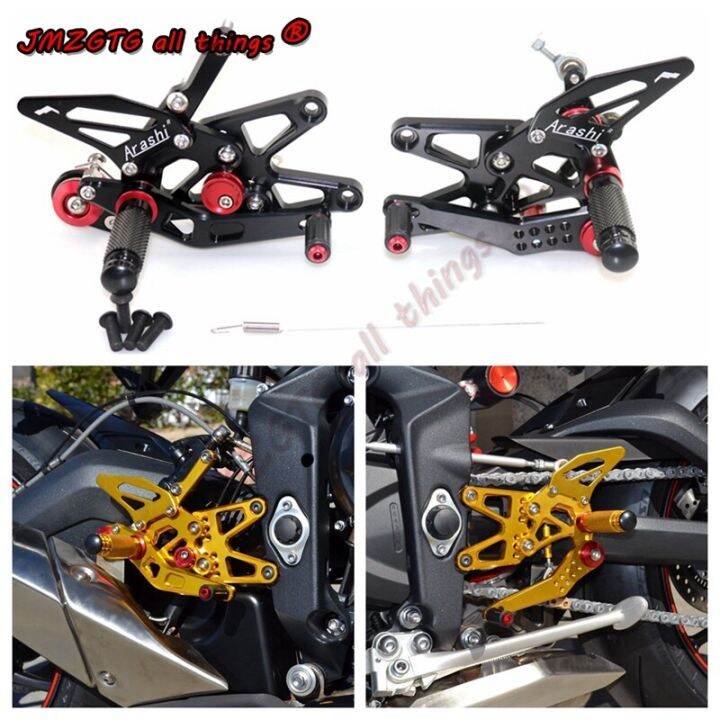CNC Adjustable Rear Set Rearsets For DAYTONA 675 675R 2013 2014 2015