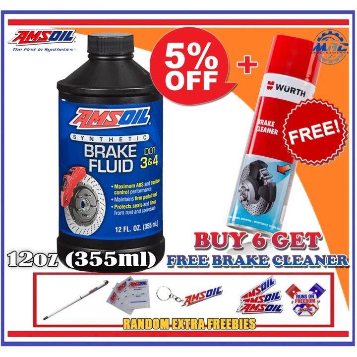 Amsoil Synthetic Brake Fluid DOT 3 and DOT 4 12oz 355ml Lazada PH