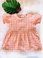 พร้อมส่งจากไทย MELON TOO Girl Dresses Kids clothing เสื้อผ้าเด็กMelon ชุดกระโปรงเด็กเล็ก ลายสก็อต ลายตาราง  (SIZE 3-18 Month)  น่ารักมากก ผ้าดี ใส่สบาย(1pcs)